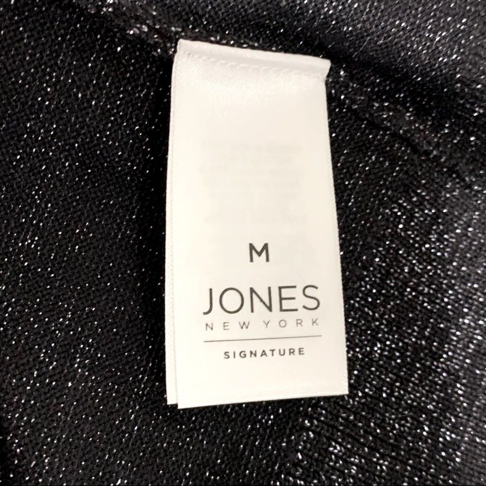 NWOT Jones New York Black Subtle Shimmer Cardigan — Size M - Picture 4 of 6